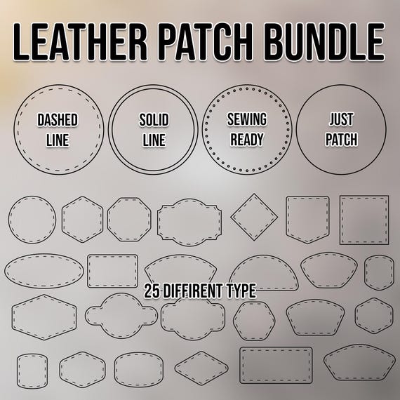 Leather Patch Svg Files, Faux Leather Patch Template Svg, Patches Svg Files, iron on patches for leather