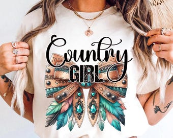 Country Girl PNG Design Cowboy Country PNG Files  Sublimation PNG Shirt Png Tshirt Digital png Download