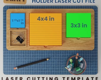 Sticky Note Pad Holder Svg, Sticky Note Holder Laser Cut File, Note Holder Laser Cut Svg