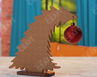 Christmas Tree Ornament Hanger SVG: Laser Cut File