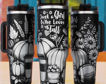 Fall Tumbler Laser Engraving SVG, 40oz Tumbler Wrap (PDF)