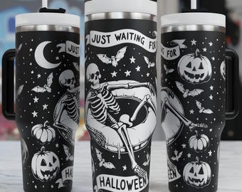 Halloween Skeleton 40oz Tumbler Wrap Laser SVG (PDF)
