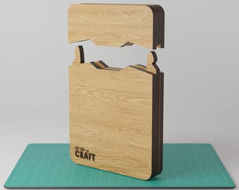 Laser Cut Card Holder Svg, Wooden Wallet Laser Cut File, Wallet Template, Wooden Laser Cut Template, Wooden Card Holder, Wallet Laser Cut