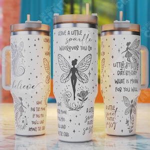 Fairy Tumbler Svg, 40oz Tumbler Fairies Laser Svg, 40oz Tumbler Laser Rotary Svg, 40oz Tumbler Wrap For Laser Engraving Svg