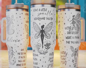Fairy Tumbler SVG, 40oz Laser Engraving Design (PDF)