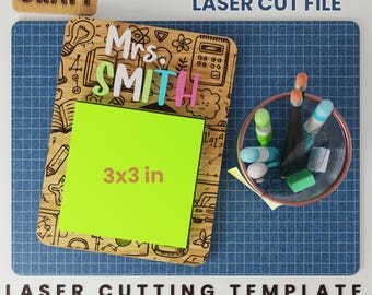 Lehrer Sticky Note Inhaber svg, Lehrer-Notizblock Laser geschnitten Datei, Lehrer Geschenk Laser svg, Lehrer Affirmation svg