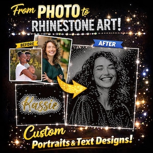 Kundenspezifische Strass-Schablone auf Anfrage