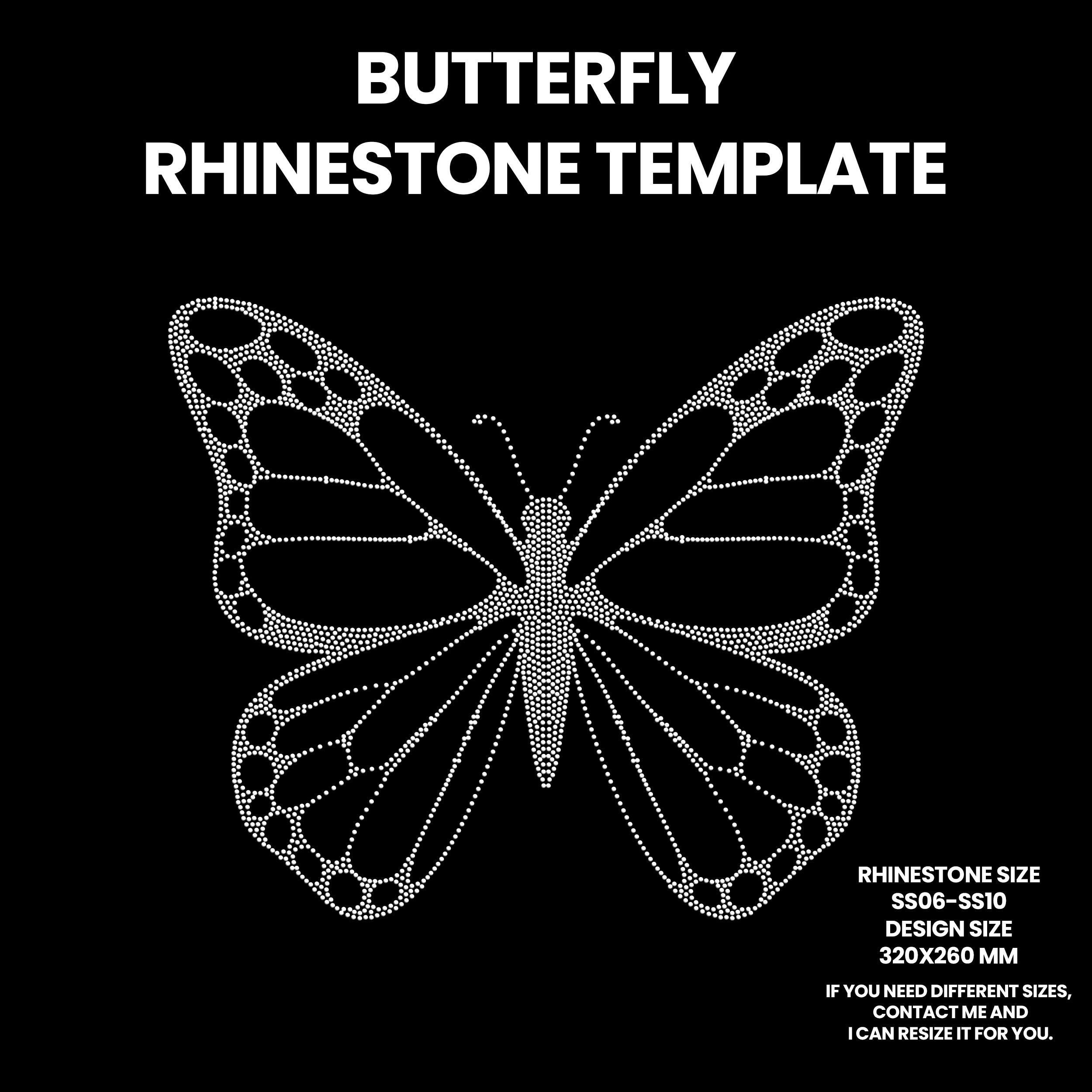 Butterfly Rhinestone Template, Butterflies Pattern - Etsy