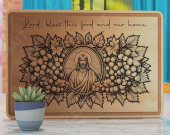 Jesus Charcuterie Board Laser Cut File, Vintage Style SVG