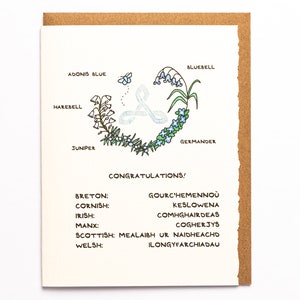 ¡Felicitaciones celtas! Tarjeta de felicitación, hecha en Canadá, con un nudo celta para bebé, bretón, córnico, irlandés, manés, escocés, galés, Día de San Patricio.