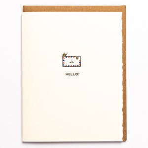 Olá, envelope de correio, fofo, feliz, papelaria, doce, divertido, amigo, adorável, feito no Canadá, Toronto, atacado, papelaria, correio aéreo