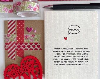 Most Languages Around The World... Mother's Day Card Cute Wishes Sweet for Her Mom Adorable Made in Canada Toronto Facts