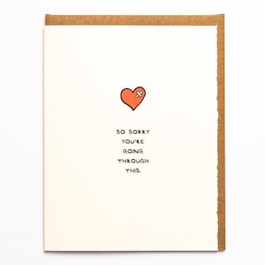 Tellement désolé que vous soyez en train de parcourir cette carte de voeux Adorable papier mignon fabriqué au Canada Pansement cardiaque de Toronto fait mal