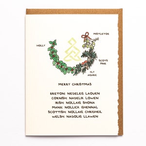 Joyeux Noël celtique ! Carte de voeux fabriquée au Canada Noeud celtique Breton Cornouailles Irlandais Manx Écossais Gallois Saint-Patrick Joyeuses Fêtes