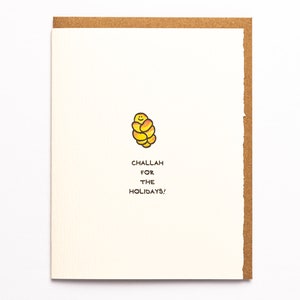 Challah pour les fêtes ! Carte juive de Hanoukka en papier sentimental mignon fabriqué au Canada Happyholidays à Toronto