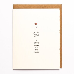 Scheda d'amore Gatti carini Amore Blink Auguri Bello Dolce Amico Divertente Adorabile Fatto in Canada Toronto All'ingrosso Amore Affiliazione Blink
