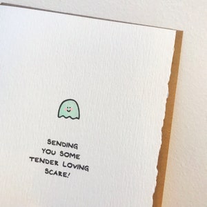 Schicke dir etwas zarten, liebevollen Schreck! | Halloween Grußkarte | Herbst, made in Canada, Liebe, niedlich, nett