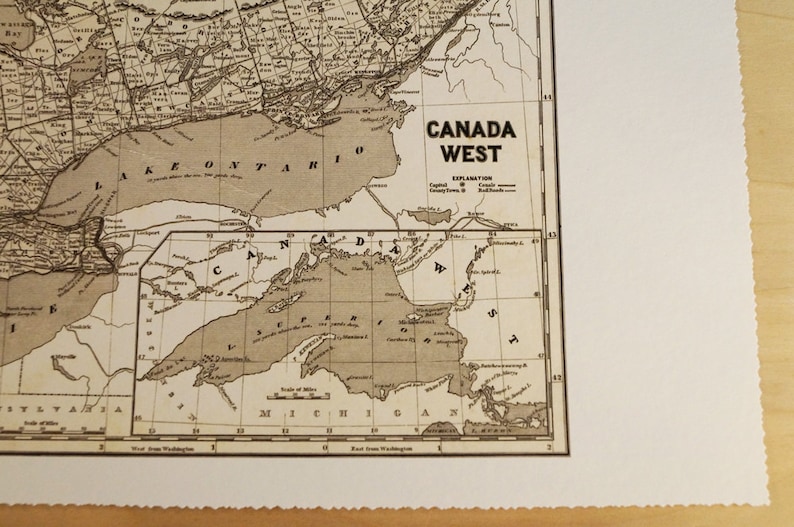 Old Map of Southern Ontario Antique Map Print on Eco Bamboo - Etsy Canada