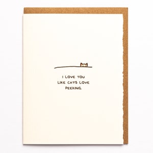 Liefdeskaart Cute Cats Peek Wishes Leuke lieve vriend grappig schattig randje Gemaakt in Canada Groothandel Cat Lovers Animals
