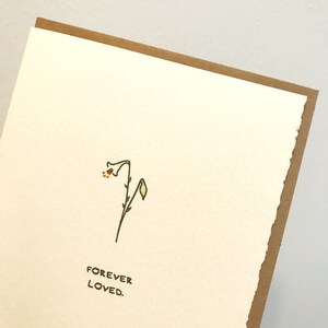 aimé pour toujours | Carte de deuil et de condoléances | tristesse choc soutien espoir réconfort sympathie