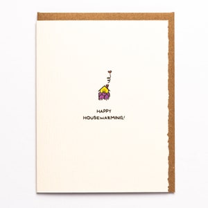 Bienvenue dans le quartier ! Jolie carte fabriquée au Canada sur du beau papier. maison voisin pendaison de crémaillère déménagement heureux mail smile english