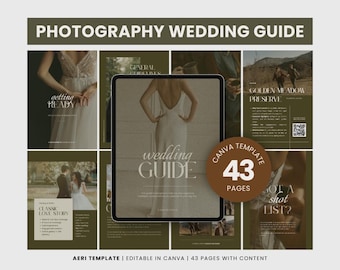 Wedding Guide for Photographers | Canva Templates | Editable