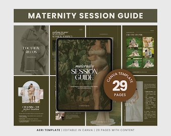 Guia de Sessão de Maternidade para Fotógrafos: Modelo Canva (Download Digital), Guia de Boas-Vindas