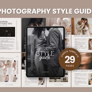 Style Guide for Photographers, Canva Template, Photography Guide, Client Guide Template, Editable in Canva, ZOIE Template, Wedding Guide
