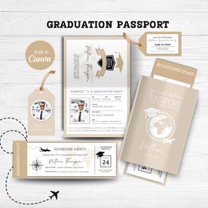 Modelo de convite para passaporte, modelo de destino, cartão de embarque, convite para formatura, cartão de aniversário, modelo de passaporte, bilhete de viagem