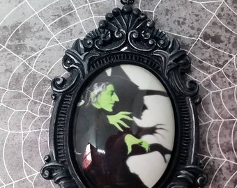 Wicked Witch picture set on a Baroque frame Necklace