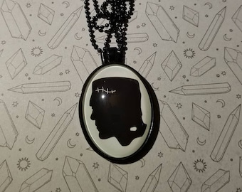 Frankenstein silhouette necklace