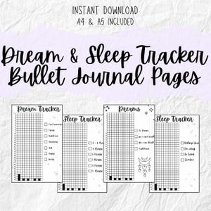 Dream Sleep Tracker Yearly Printable Journal Planner Page Dream Log Sleep Tracker Dream tracker, Dream Analysis Dream Diary Dreams in pixels