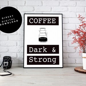 Coffee print, espresso, digital print, coffee wall art, trendy wall art, digital download print, coffee poster, coffee lover, gift