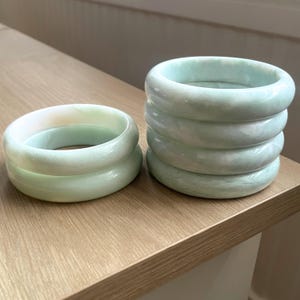 Jade Style Bangle: Jade Bracelet, Gemstone Jewellery, Gift for Her