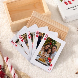 Cartas de baralho personalizadas, conjunto de pôquer personalizado com fotos, livro de fotos exclusivo, presente alternativo para recém-casados, marido, presente de inauguração de casa