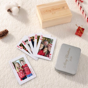 Mazzo di carte da gioco personalizzate, regalo fotografico unico, carte da gioco fotografiche, bomboniere per feste di famiglia, regalo di compleanno per lui, album fotografici memorabili