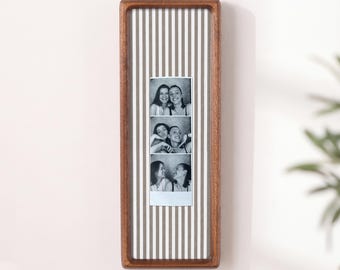 Cornice per foto a strisce, tappetino in tessuto, legno massello, 9 colori di tessuto, regalo di nozze per le coppie