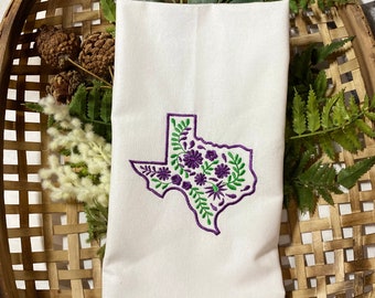 Texas themed towels, Purple decor kitchen, Texas made gifts, Austin Texas tea towels, Texas themed towels, farmhouse kitchen gift for mom