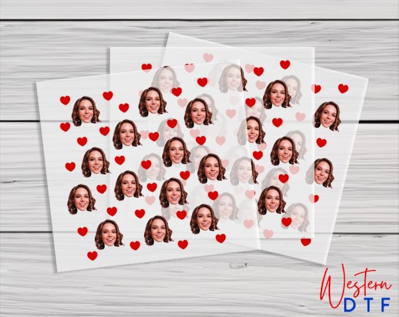 a group of photos of a woman with hearts on them