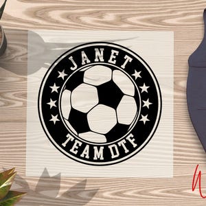 Custom Soccer Name Dtf, Soccer Lover Heat Transfer, Soccer Team Matching Dtf Iron On, Soccer Mom Ready To Press Dtf, Dtf Soccer Team