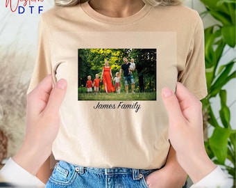 Custom Photo Text Iron On Decal, Personalized Family Picture Iron On Decals For Shirts, Your Photo Iron On Transfer, Custom Text Iron On