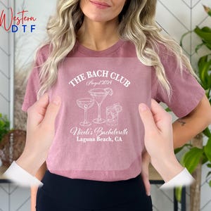 Custom Bachelorette Party Iron On Decal: The Bach Club DTF Transfer