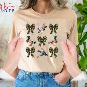 Camo Flying Mallard Duck Dtf Heat Transfer, Duck Hunting Sublimation, Camo Duck, Hunting Lovers Gift, Ready For Press,Duck Lovers Season Dtf