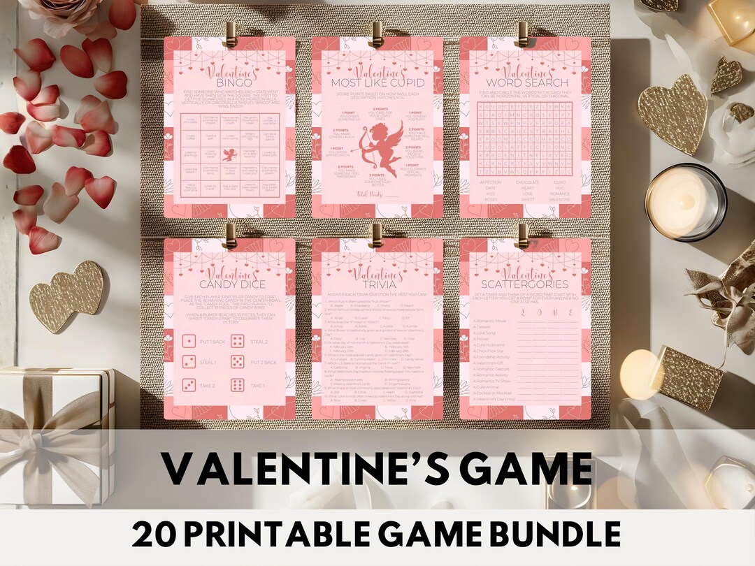 Valentine's Game Printable Valentine's Party Game Mega Bundle ...
