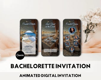 Last Toast on the Coast Bachelorette Invitation Weekend Digital Invitation Girls Trip Itinerary Editable Bachelorette Itinerary Template