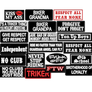 Motorcycle Embroidered Iron-On Patches for Jacket Vest Applique