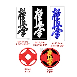 Écusson thermocollant karaté Kyokushin, symbole des arts martiaux