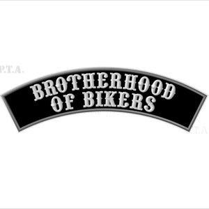 Brotherhood of Bikers Rocker XL iron-on PATCH Aufnäher Parche brodé patche toppa motorcycle rider biker vest jacket