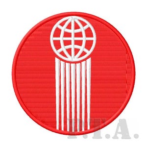 Écusson thermocollant brodé symbole du karaté Ryuei-ryu, 3 po.