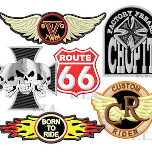 Motorcycle Iron-on Patch: Biker Vest Jacket Applique